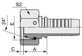 Шестоугольная металлическая шланговая установка для гидравлических систем в серии 20511/20411