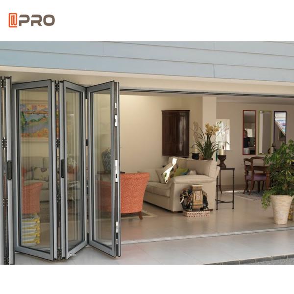 Restaurant Aluminium Bifold Doors Double Glazed Sliding Accordion Folding Door