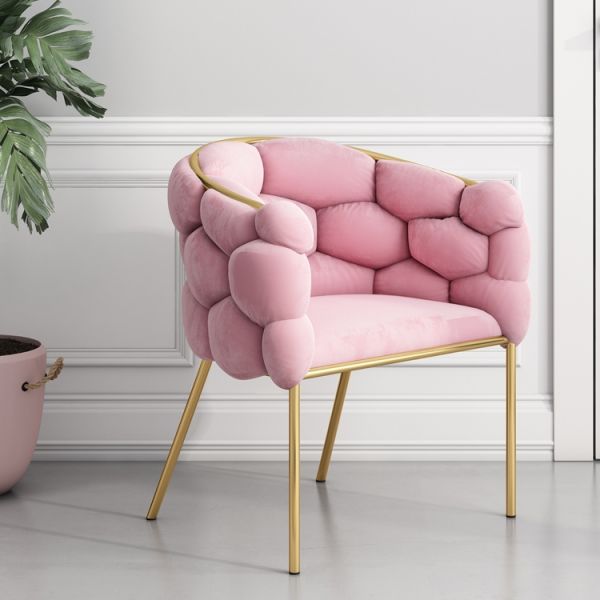 Metal Artist Dressing Table Chair Gold Makeup Blue Gray Velvet