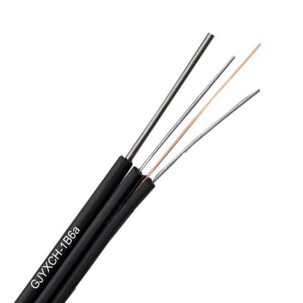 1 Core FTTH Drop Fiber Optic Cable GJYXCH With Messenger Steel Wire LSZH Jacket