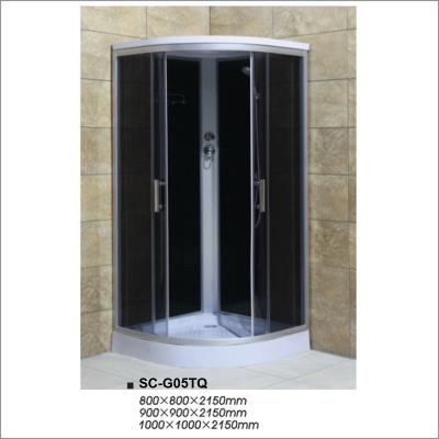 Preto Gray Glass Shower Cabin do espelho com o painel do computador dos jatos da mão seis do chuveiro