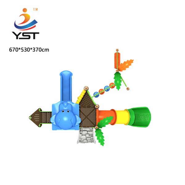 Оборудование спортзала спортивной площадки скольжения на открытом воздухе занятности пластиковое для 10 детей