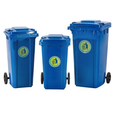 Pedal plástico do caixote de lixo da fábrica escaninho de lixo móvel empilhado 120l do grande
