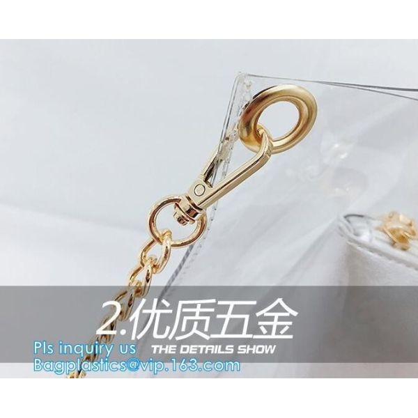 Promotional fashion soft pvc tote beach bag pvc handbag, handbag min min handbag for kids, Zipper Pocket Clear Beach Han