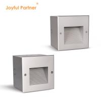 Square Aluminum Staircase Recessed Wall Light 3w DC 24v  Aluminum Material for Stylish Interiors