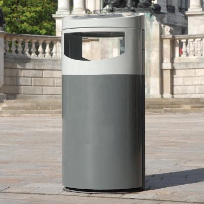 Metal de aço público exterior da rua do parque da lata de lixo que recicla o escaninho de lixo do desperdício