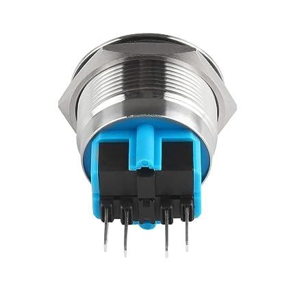 1NO1NC 5 Pin Metal Push Button Switches On Off Latching Function