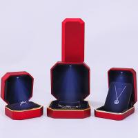 Red LED Velvet Jewelry Box for Customized Necklace Ring Packaging and Other Accessories