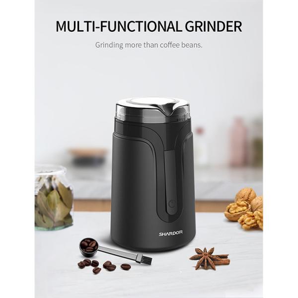 Shardor Small Portable Burr Grinder Electric Mill Spice Black Multi-Functional