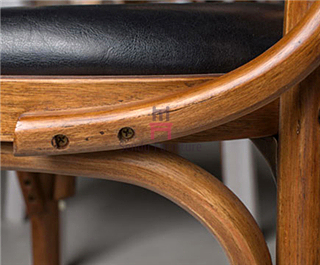 Vintage Wood Leather Dining Chairs With Arms Oak Wooden Wedding Chairs 