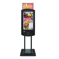 Borne de commande de paiement à écran tactile capacitif double face de 32 pouces avec chipset Nvidia et caisson lumineux LED