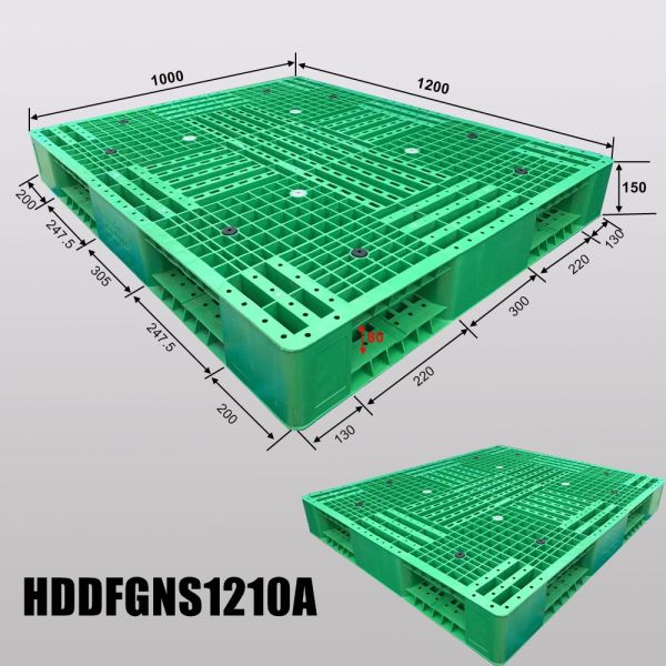 Reversible Stacking Plastic Pallet with Dynamic Load 1.5T and Durable HDPE Material