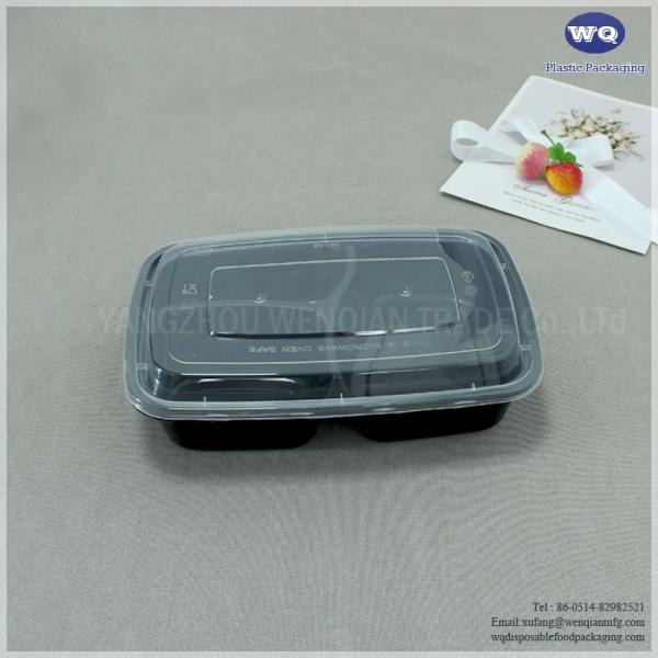 Plastic 3 Compartments Bento Box-Disposable Food Storage Containers-Disposable Plastic Containers-Disposable Lunch Boxes