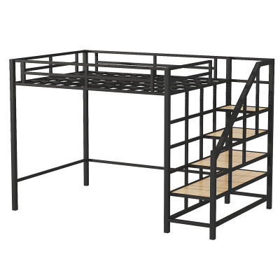 Strong Bunk Bed Frame Modern Double Bunk Beds with Desk and Storage Drawers