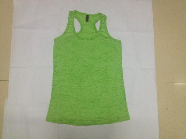 Polyester Cotton Gym Racerback Tank , Burnout Tank Top Anti Pilling