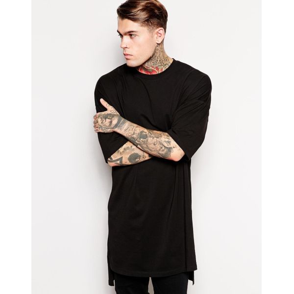 Wholesale tshirt blank tall tee in bulk long t shirt for hot sale