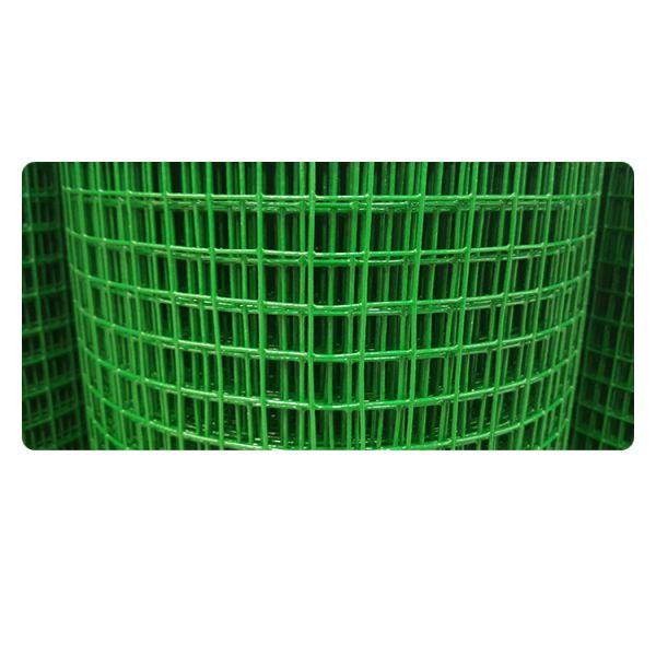 1/2 Inch Green PVC Coated Welded Wire Mesh Rolls Hardware Cloth