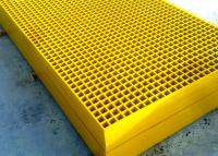 Panneaux discordants de fibre de verre jaune pour la plate-forme de passage couvert d'usine chimique