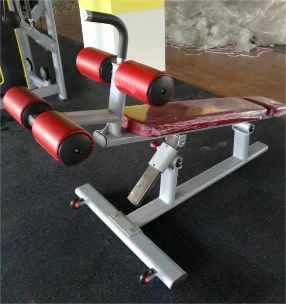 Commercial Home Gym Machine Adjustable Decline Abdominal Crunch Bench with Back Extension Steel Medium Loader