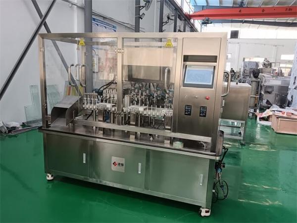 Máquina de enchimento de tampão de gel cosmético com material de embalagem de madeira de alta precisão e padrão