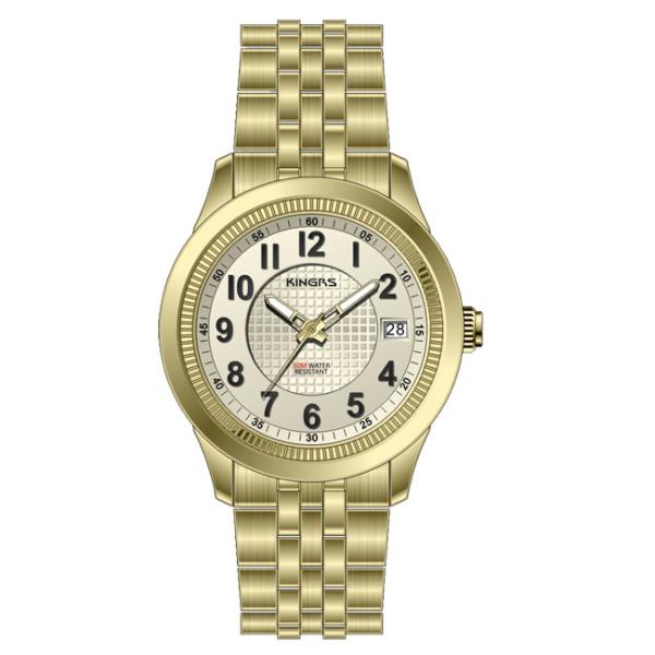2 layer dial 43.0mm round case stainless steel wrist watch for men  with special function