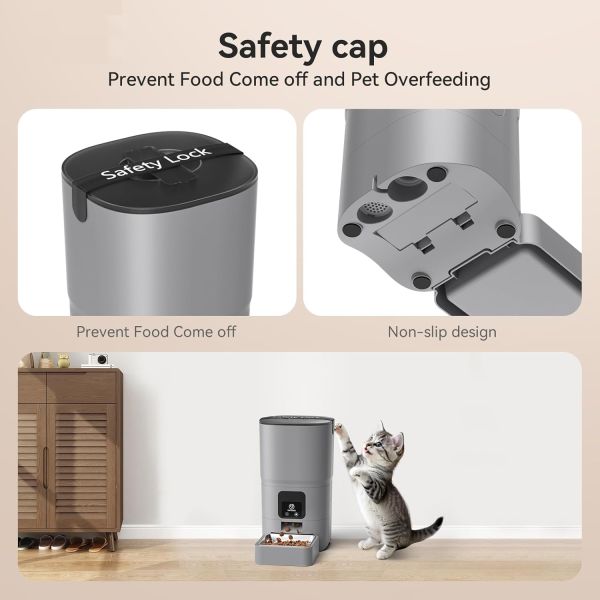 Large Capacity Pet Dispenser App Remote Timed Feeding Privacy Protection