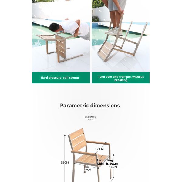 OEM Outdoor Aluminium Garden Dining Set With UV Resistant Material