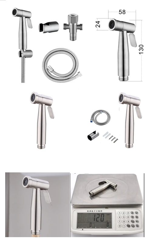 Нержавеющая сталь ручная автоматическая туалетная распылка бидеты очиститель распылитель с устойчивыми характеристиками