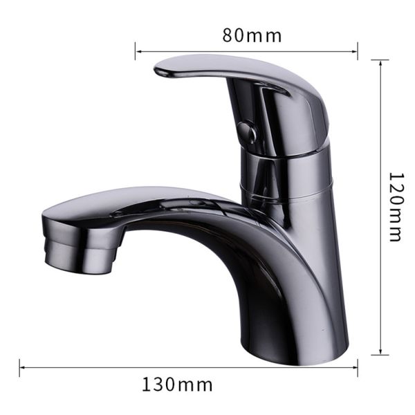 Краны таза холодной воды стильного Bathroom цинка одиночные в Chrome