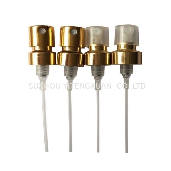 Aluminum Finger Perfume Pump Sprayer , 15mm Mini Mist Sprayer With Collar