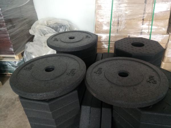 51mm Gym Rubber Plate Black Gym Bumper Plates 10kg For Training