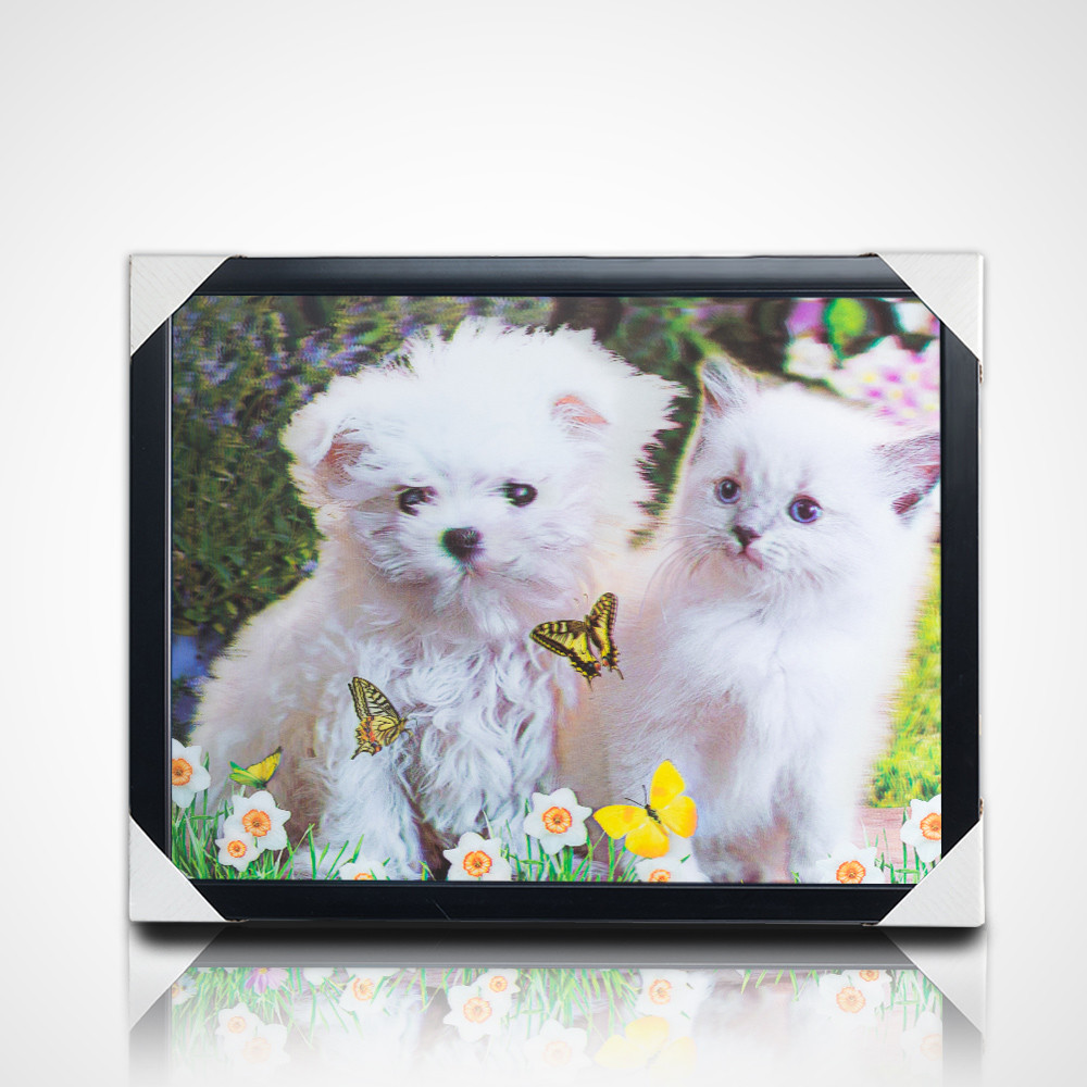 3D-лентикулярный плакат PET 30*40 см 5D-лентикулярный плакат тигры 3D-краска с черной рамкой для домашнего убранства