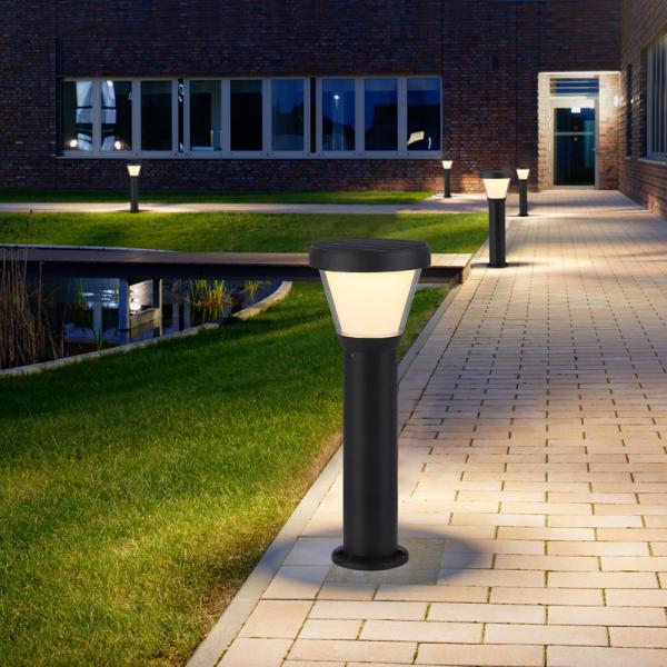 o caminho solar do diodo emissor de luz 6000K ilumina o crepúsculo para alvorecer luz exterior do jardim com a bateria LiFePO4