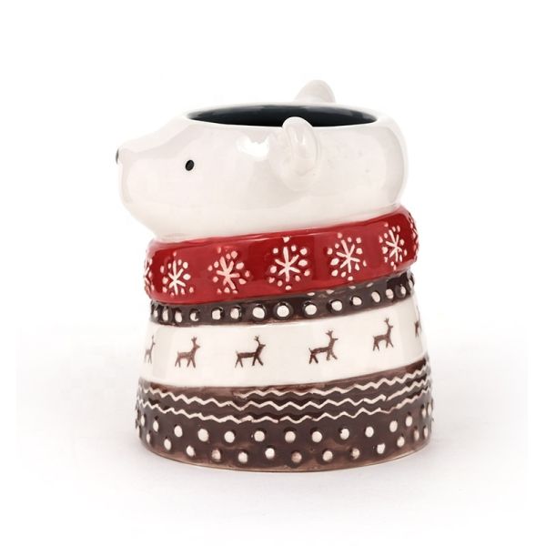 Santa Taza de Café Santa Taza de Navidad Porcelana Cerámica Taza 3D En Diseño de Santa