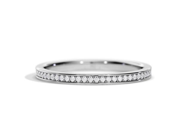 Half Eternity 9K Gold Ring Stacking 0.36ct Weight for Anniversary