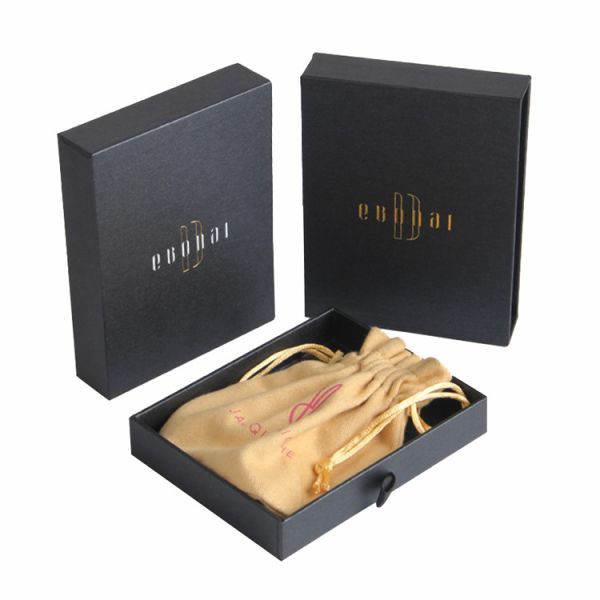 Black PMS 1200g Cardboard Gift Presentation Boxes CMYK With Ribbon