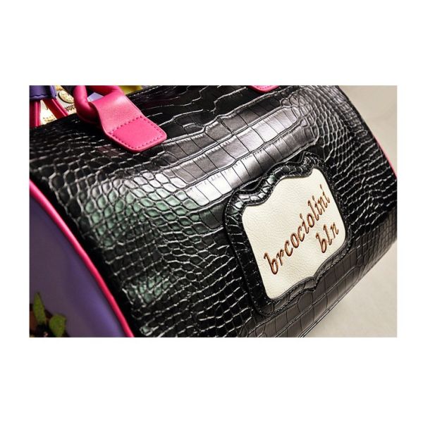 Europe and selling women's handbags shoulder diagonal cartoon character embroidery Boston Messenger Bag