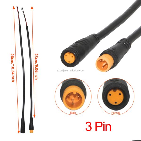 2/3/4/5/6/7/8/9 Pin Female Male Electric Scooter Cable ABS Material Water Resistant