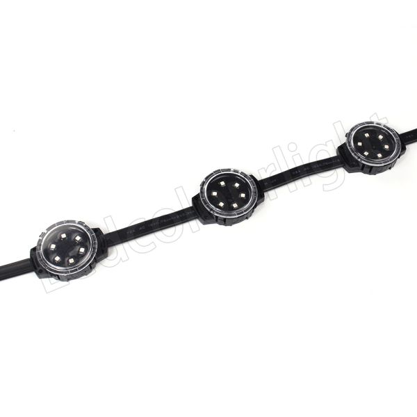 DMX512 Control IP66 DC24V 40mm RGB Pixel Dot String Light 1 Meter 10 LEDs RGBW LED Lighting Ideal for Architectural and Decorative Lighting