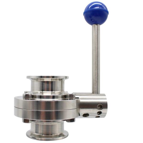Sanitary SS316 Mirror Polish Butterfly Valve Food Grade Manual Water Valve ETRANY Brand