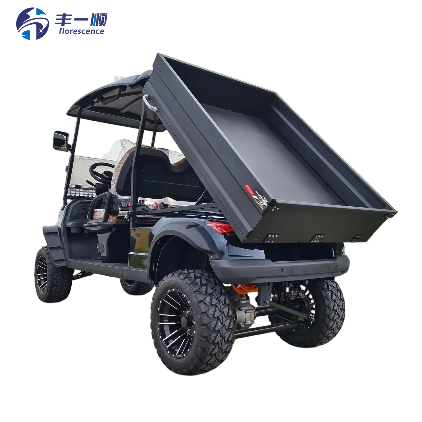 High Load Capacity Electric Utility Golf  Cart with Hydraulic Dump Bed