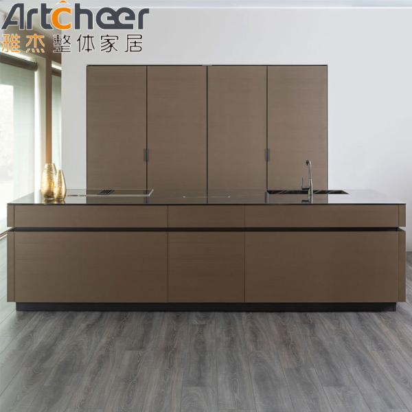 Customize Size Cabinets Kitchen Furniture Modern With Plywood Carcase And Quartz Stone Table Top