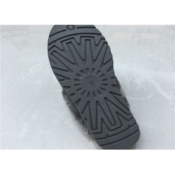 Real Open Toe Sheep Wool Slippers