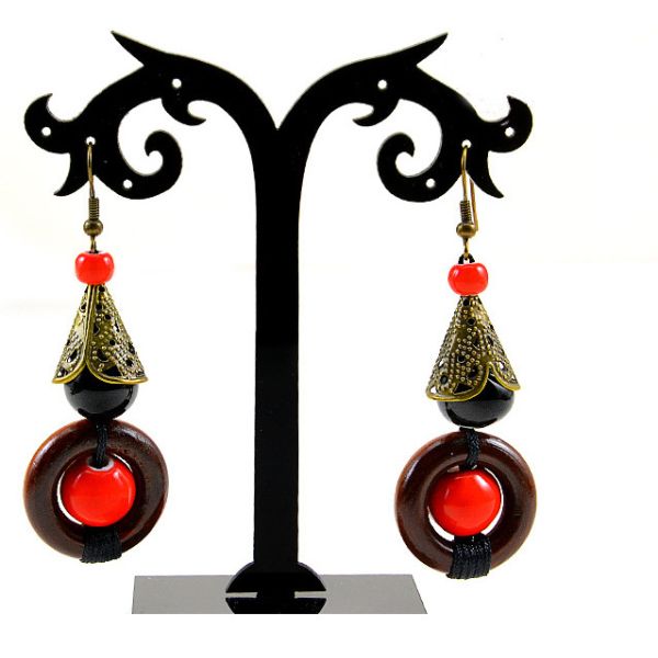 Vintage Valentine's gift earring earrings ethnic earrings long section