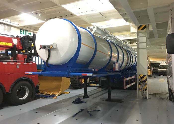 V-образный 35-тонный нефтяной и химический танкер 3 оси с пружинным подвесом