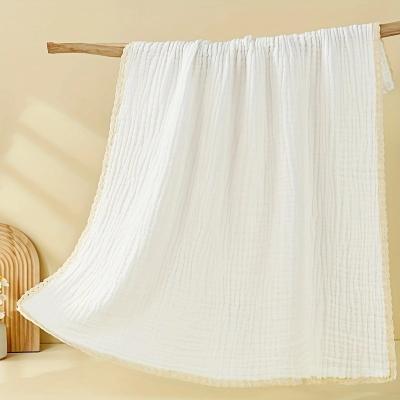 Soft Skin Friendly 100*100 cm Lightweight Gauze Blanket Cotton Gauze Throw Blanket
