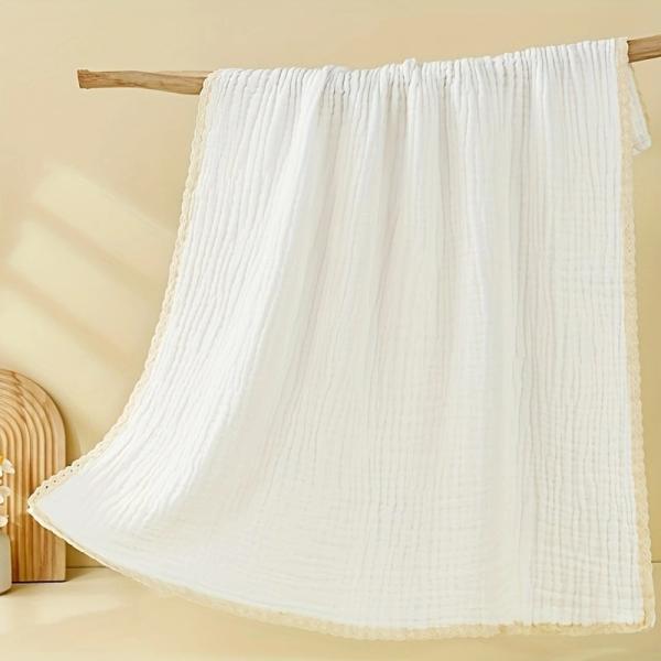 Soft Skin Friendly 100*100 cm Lightweight Gauze Blanket Cotton Gauze Throw Blanket