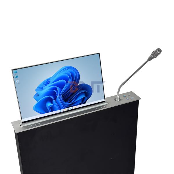 BNT Full HD Screen Low Price Motorized Retractable Monitor Lift With Mic for Conference System