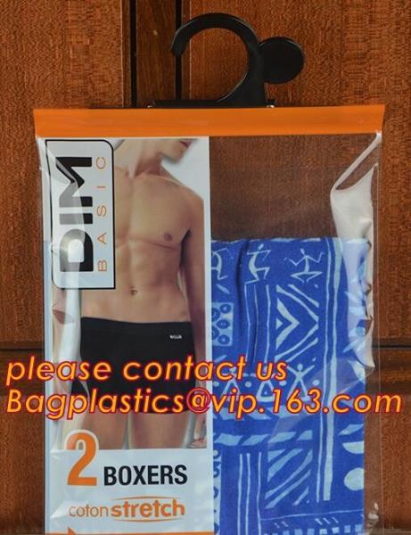 100% ECO-Friendly Men'S Underwear Storage Packing Pouch Bag With Hanger Hook, Garment Packaging Bag Swimsuit Bag