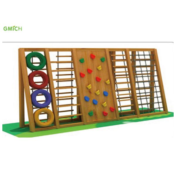 Popular Games Children Wooden Playground Equipment Environment Friendly